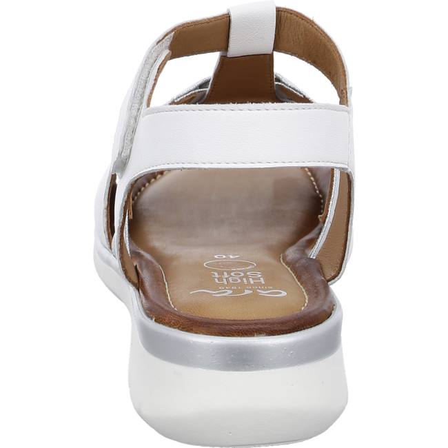 White Ara Shoes Wedge Kreta Women's Sandals | ARA261MGD