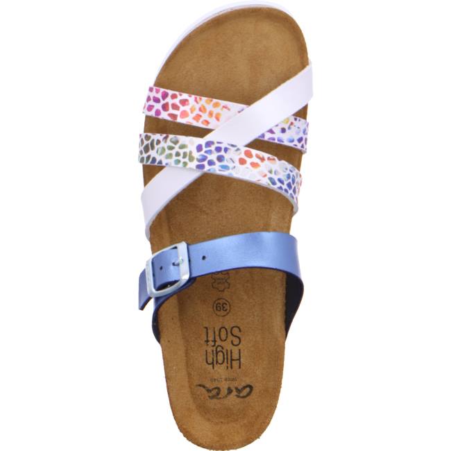 White / Blue Ara Shoes Bali Sky Women's Mules | ARA274VJU