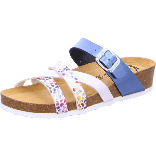 White / Blue Ara Shoes Bali Sky Women\'s Mules | ARA274VJU