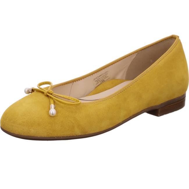 Yellow Ara Shoes Ballet Pumps Sardinia Sole Women\'s Ballerina | ARA352NYV