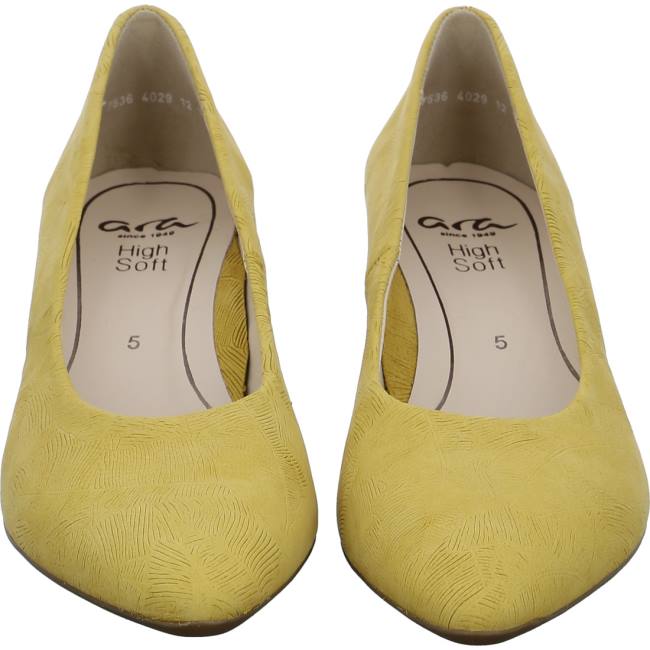 Yellow Ara Shoes Court Shoes London Sole Women's Pumps | ARA871HVY