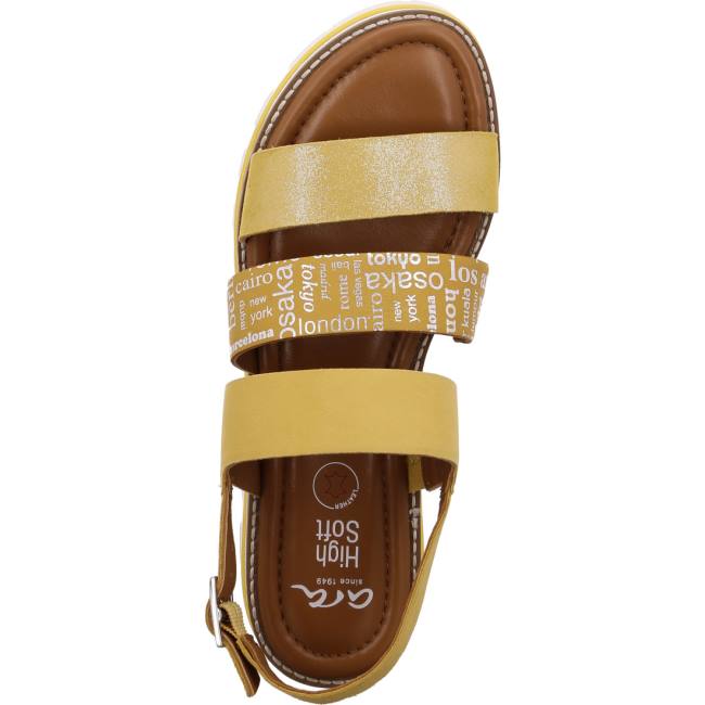 Yellow Ara Shoes Kopenhagen Sole Women's Sandals | ARA598XAM