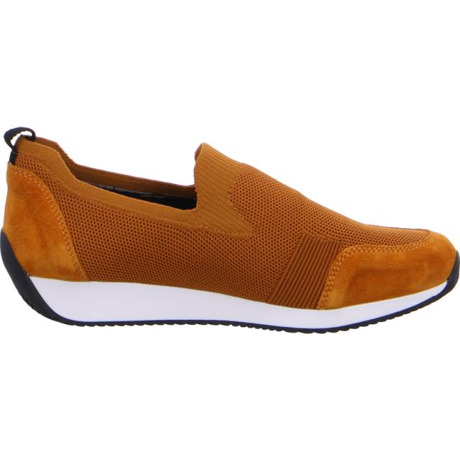 Yellow Ara Shoes Slip-ons Lissabon Curry Women's Loafers | ARA943KDJ