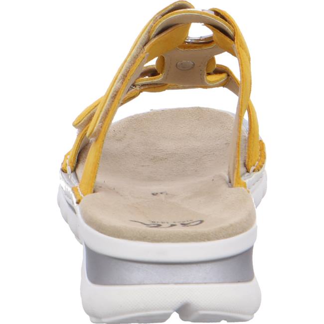 Yellow Ara Shoes Tampa Sun Women's Mules | ARA789DPF